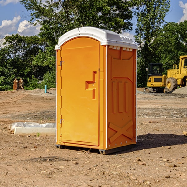 how often are the porta potties cleaned and serviced during a rental period in Marbleton